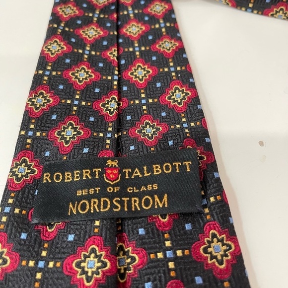 Robert Talbott Men’s Tie Best of Class 58 X 4 Red Black Patterned Hand sewn - Picture 6 of 6